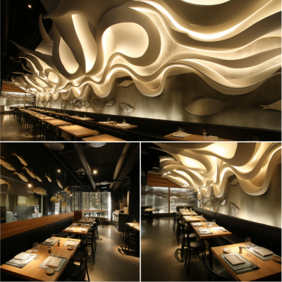 Modern Fish Restaurant Interior