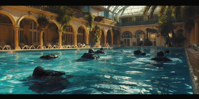 Luxurious Swimming Pool Scene