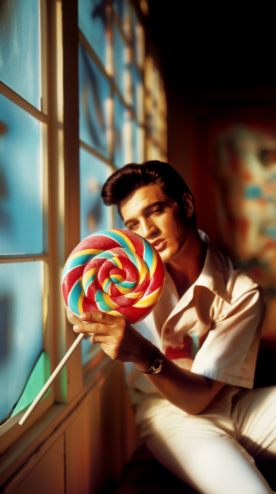 Stylish Man With Lollipop