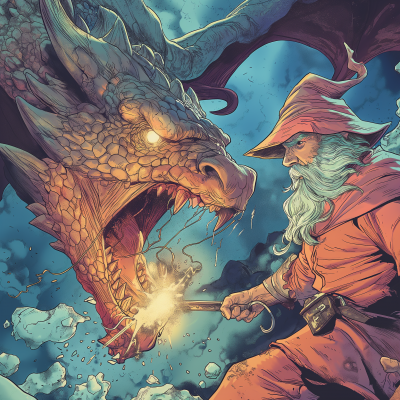 Wizard vs Dragon