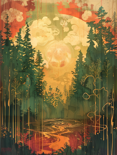 Mystical Forest Illustration