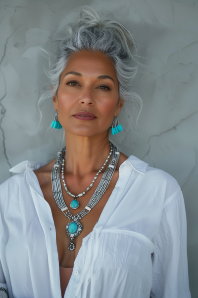 Native American Best Ager Model Portrait