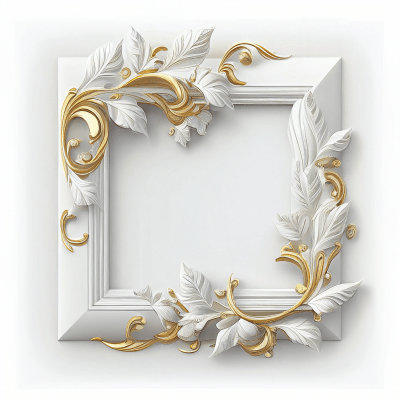 Elegant Floral Square Frame