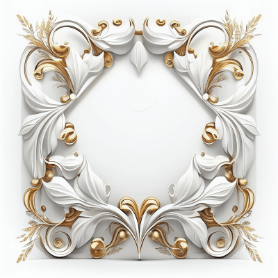 Luxurious Floral Ornamental Frame