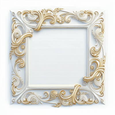 Intricate Baroque Style Square Frame