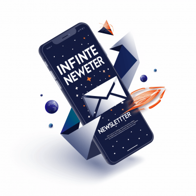 Isometric Smartphone with Newsletter