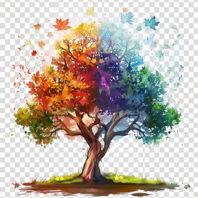 Seasons Tree Illustration
