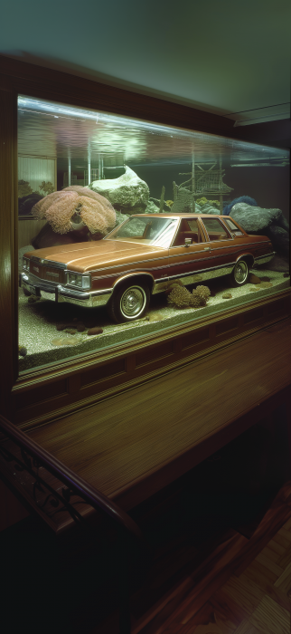 Vintage Car Aquarium Display