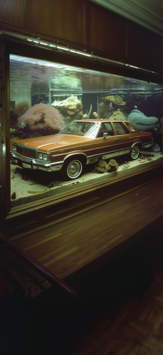 Vintage Car in Aquarium
