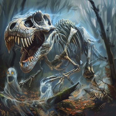 Tyrannosaurus Bones Feeding on Ghosts