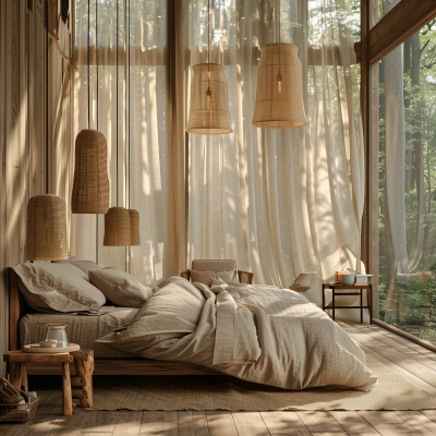 Wabi Sabi Forest Bedroom