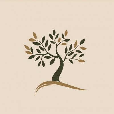 Minimalistic Olive Tree Logo