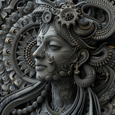 3D Indian Spiritual Concept
