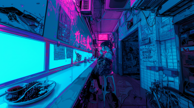 Neon-Lit Alley