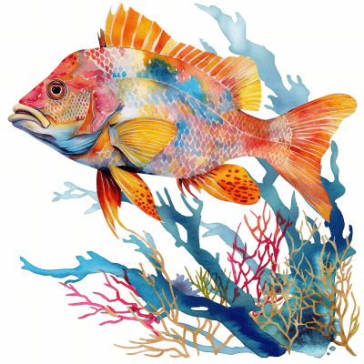 Colorful Underwater Illustration