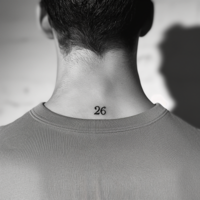Minimalistic Number Tattoo Design
