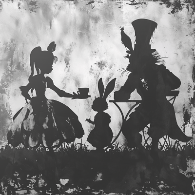 Alice in Wonderland Silhouette Inspired by Banksy