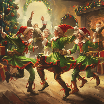 Christmas Elves Dancing