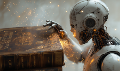Robot and Ancient Book
