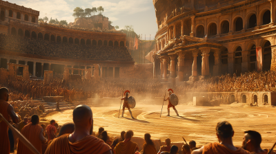 Ancient Roman Arena Gladiators Fight – Disney Style
