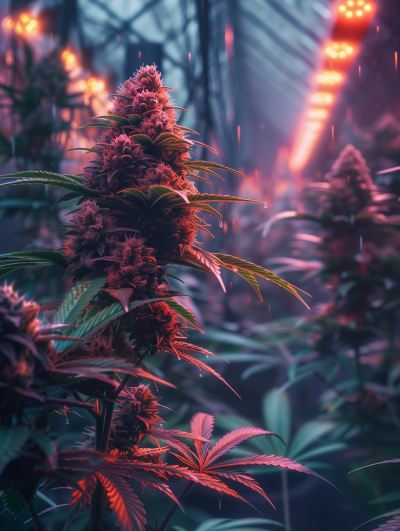Vivid Indoor Cannabis Plants