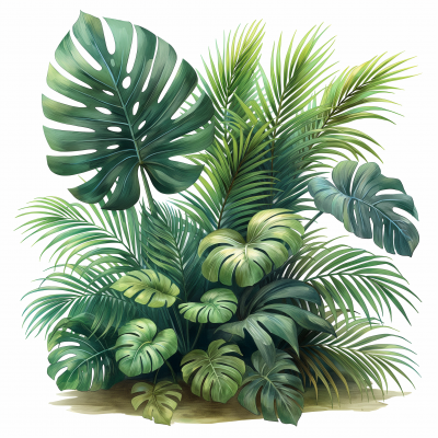 Tropical Leaves Illustration
