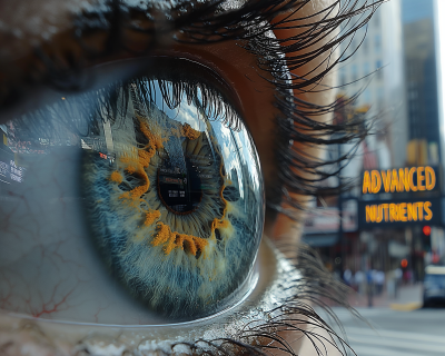 Cityscape Reflection in Eye Iris