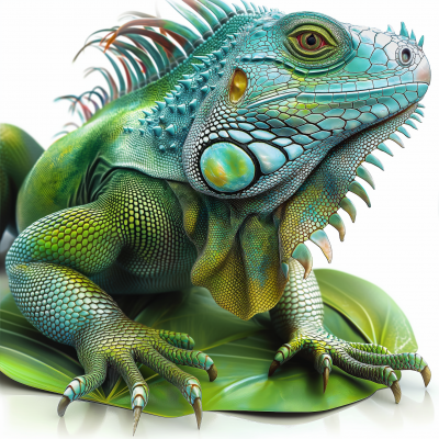 Vibrant Iguana Illustration