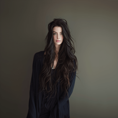 Anne Hathaway with Extremely Long Hair