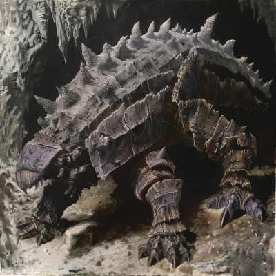 Armored Cave Burrower in a Cavern