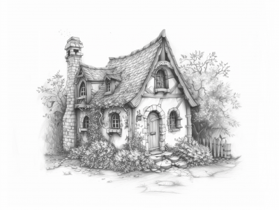 Fairytale House Drawing