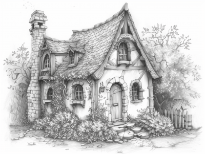 Fairytale House Drawing