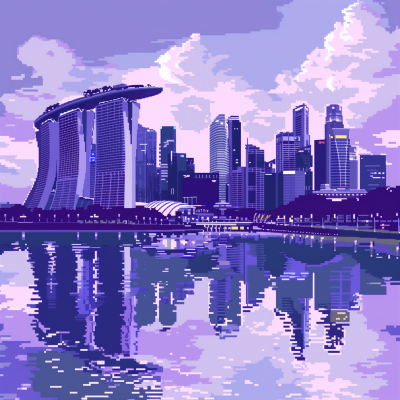 8-bit Singapore Cityscape