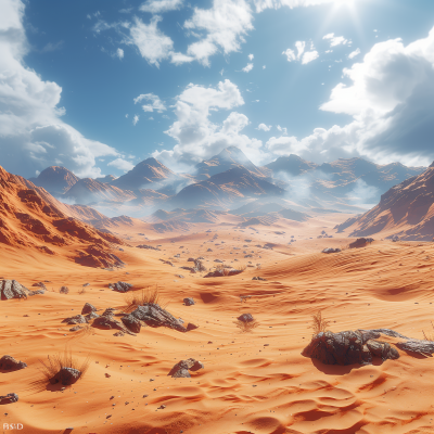 Realistic Desert Landscape