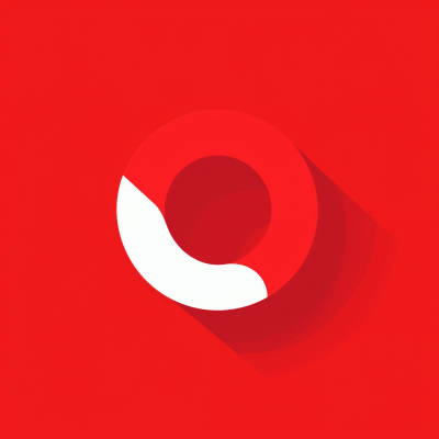 Abstract Red and White Design
