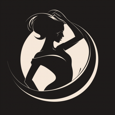 Minimalist Elegant Logo Around Woman