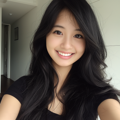 Vietnamese Beauty in Selfie