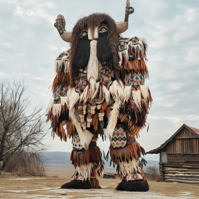 Giant Bulgarian Fur Carnival Costume