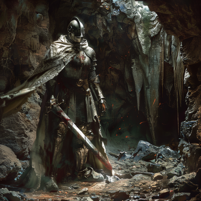 Knight Templar Protecting Treasure Cave