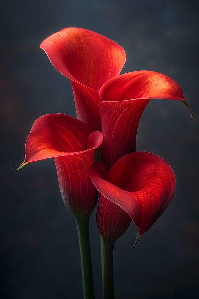 Red Calla Lilies Photography