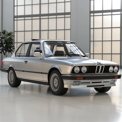 Vintage BMW E21 in Silver