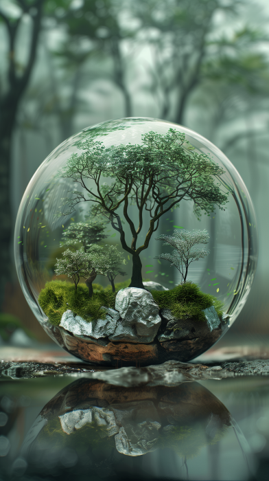 Sphere with Trees