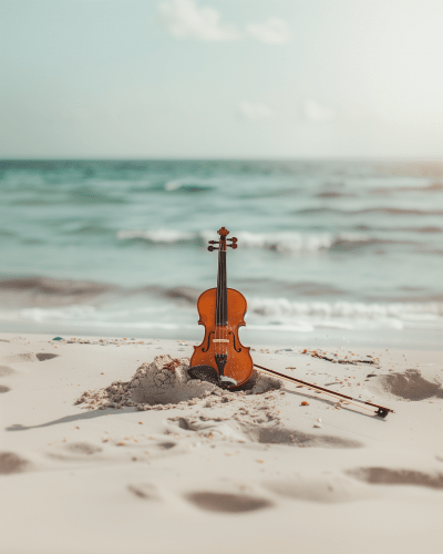 Violin at the Beach