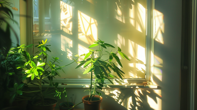 Botanical Plants Window Shadows