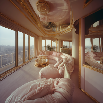 1980’s Dreamy Penthouse Living Room