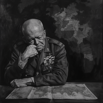 General Studying WWII Map