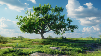 Ultrarealistic Tree and Blue Sky