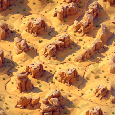 Isometric Desert Game Map