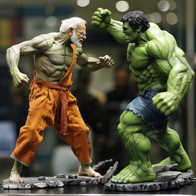 Narendra Modi vs Hulk