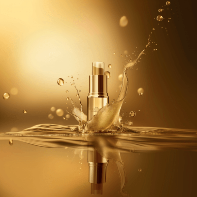 Golden Cosmetic Advertisement